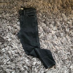 Madewell high riser skinny skinny grey denim